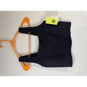 All in Motion Black Sports Bra/tank ribbed NWT Large